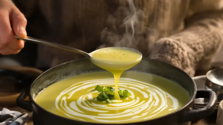 2 ingrédients suffisent pour ce velouté de poireaux d’hiver ultra simple pour 4 personnes